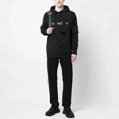 [in Stock] Original Version with Correct Label Gv Hand-Cut Double-Layer Ripped Hooded Drawstring Sweatshirt for Men and Women