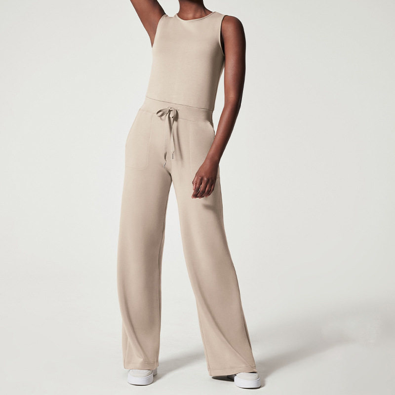 Plus Size Womens High Waisted Drawstring Knit Pants Slim Fit Solid Color Comfortable Fabric Casual Wear Wholesale