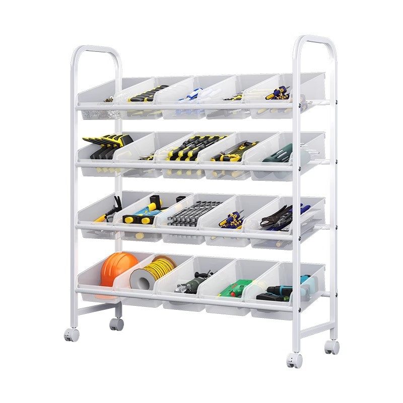 Bevel Hardware Parts Box Shelf Classification Screw Wrench Tool Box Multi-Functional Hardware Storage Trolley Storage Rack