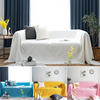 Solid Color T-lattice Sofa Towel Cover Cloth Simple Style Sofa Blanket Cover Towel Sofa Cushion Model Room Decoration Bed End Towel Backrest