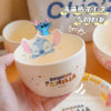 Stitch Tableware and Dishware Set Household Cute Rice Bowl 2025 New High-Looking Ceramic Bowls and Plates for One Person