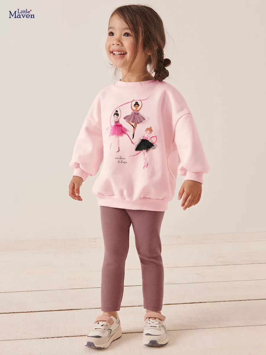 New Girls' Set, Fashion Hoodie Kids' Outfit, Autumn Long-sleeve Princess Set