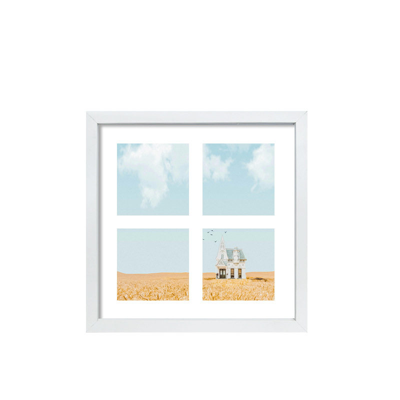 Oil Pastel Four-Grid Nine-Grid Three-Dimensional Display Stand Square Photo Frame Handmade DIY Manufacturer Wholesale European Style