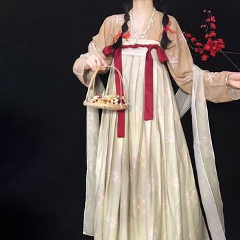 Si Xia Original [Yongle] Tang Dynasty Restoration Hanfu Women's One-Piece Chest-Blank Skirt Spring, Summer and Autumn