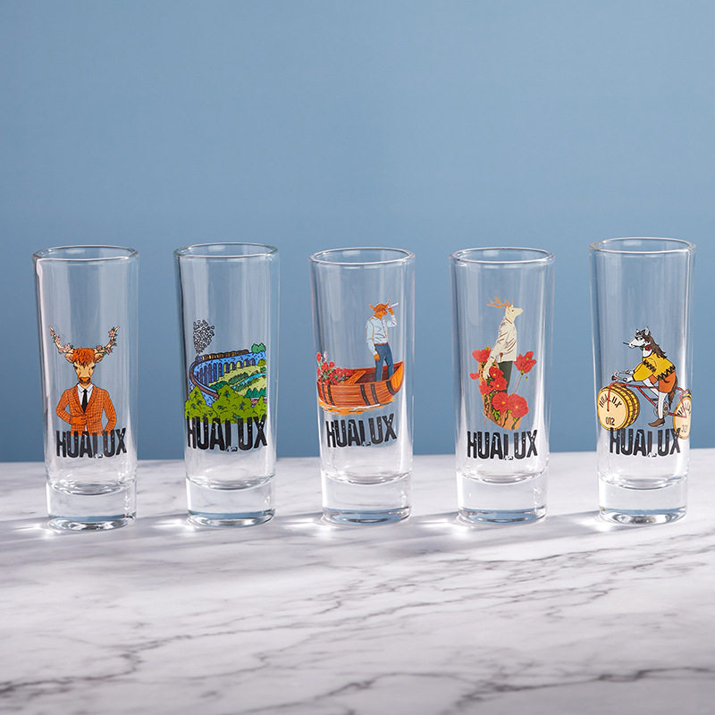 Cross-Border Gifts in Stock 1904 Bullet Cup Glass Wine Cup Straight Spirit Cup Creative Design Wholesale