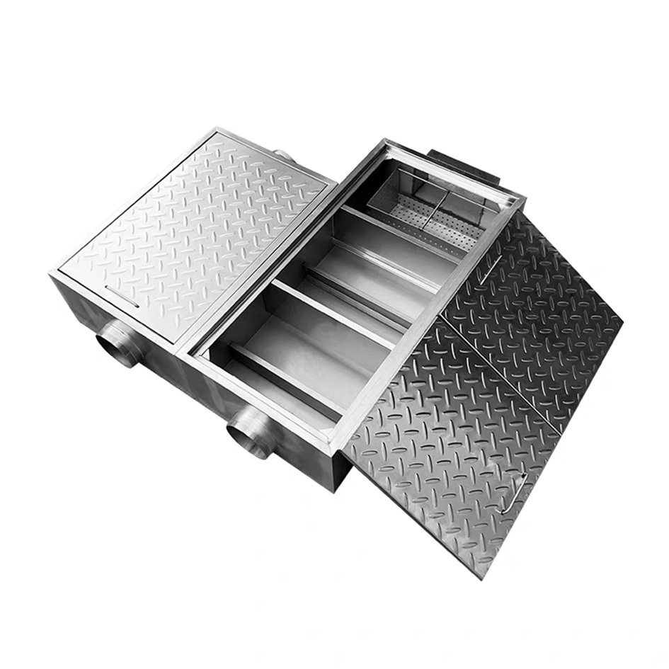 304 Stainless Steel Grease Trap Underground Model for Catering and Hotel Use Oil Separator Meets Environmental Protection Standards