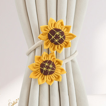 Flower Curtain Tiebacks Modern Simple Cute Creative Living Room Sheer Curtain Tie Storage Rope Decoration Embellishment