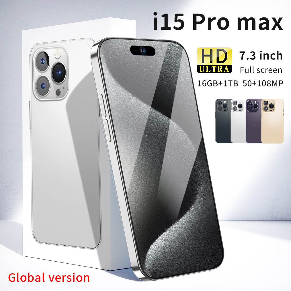 i15promax สมาร์ทโฟน Android สำเร็จรูป 6.8 นิ้ว ข้ามพรมแดน 3+...