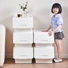 Flip-Top Storage Box Wholesale Stackable Kitchen Storage Cabinet Bedroom Clothing Storage Box Plastic Front-Opening Storage Box