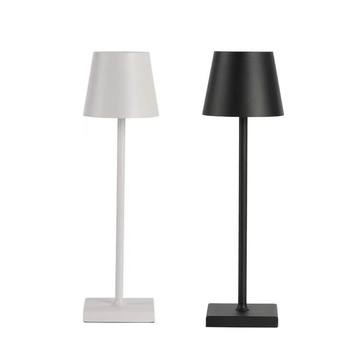 Cross-Border Black and White Rechargeable Tall Table Lamp Night Light Amazon Bar Dining Table Bed Portable Rechargeable