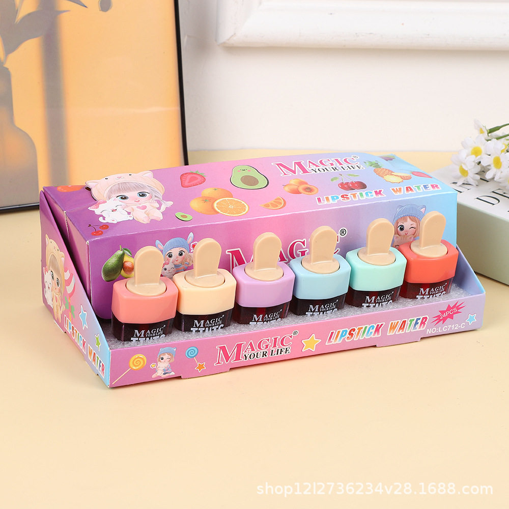 Foreign Trade Explosions Ice Cream Fruity Lip Glaze Moisturizing Anti-dry Cracking Not Falling Not Stick Cup Ice Cream Lip Color Student Explosions