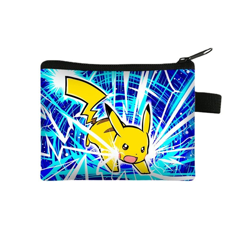 New INS style Pikachu printed coin purse children's card bag for boys and girls primary school students storage bag bag wholesale hot