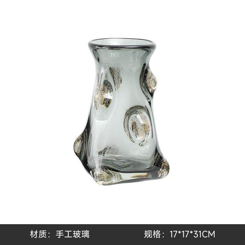轻奢现代玻璃花瓶多款样板间售楼处北欧家居客厅餐桌软装家居饰品