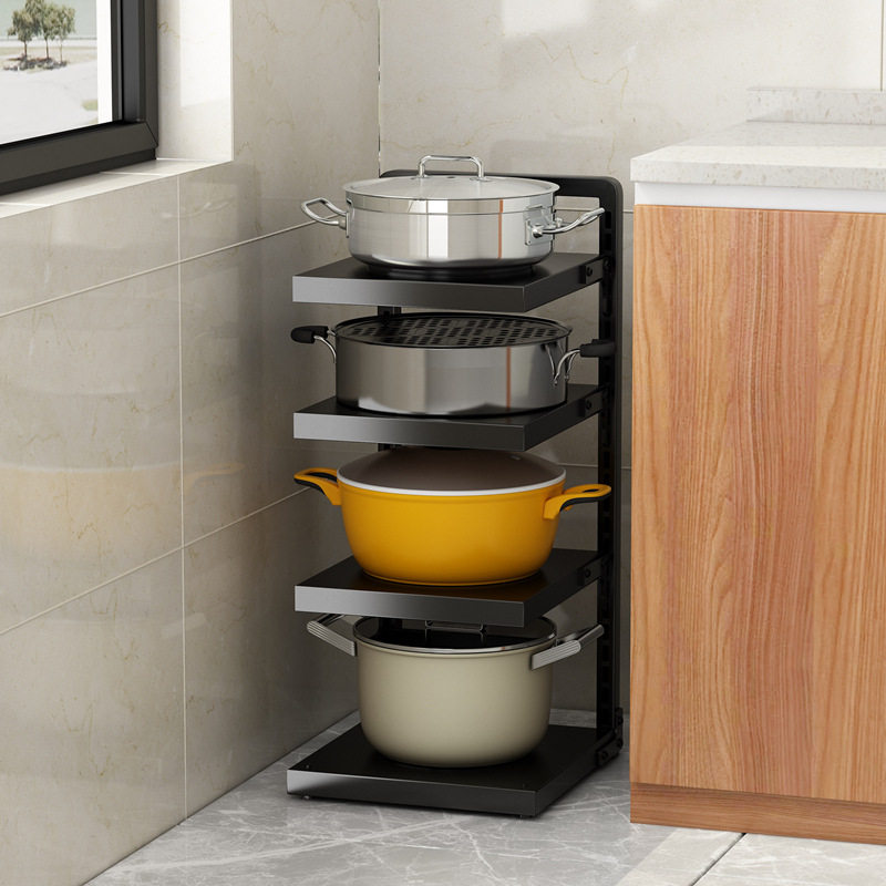 Pot storage artifact multi-layer pot storage rack multi-functional sink kitchen storage rack