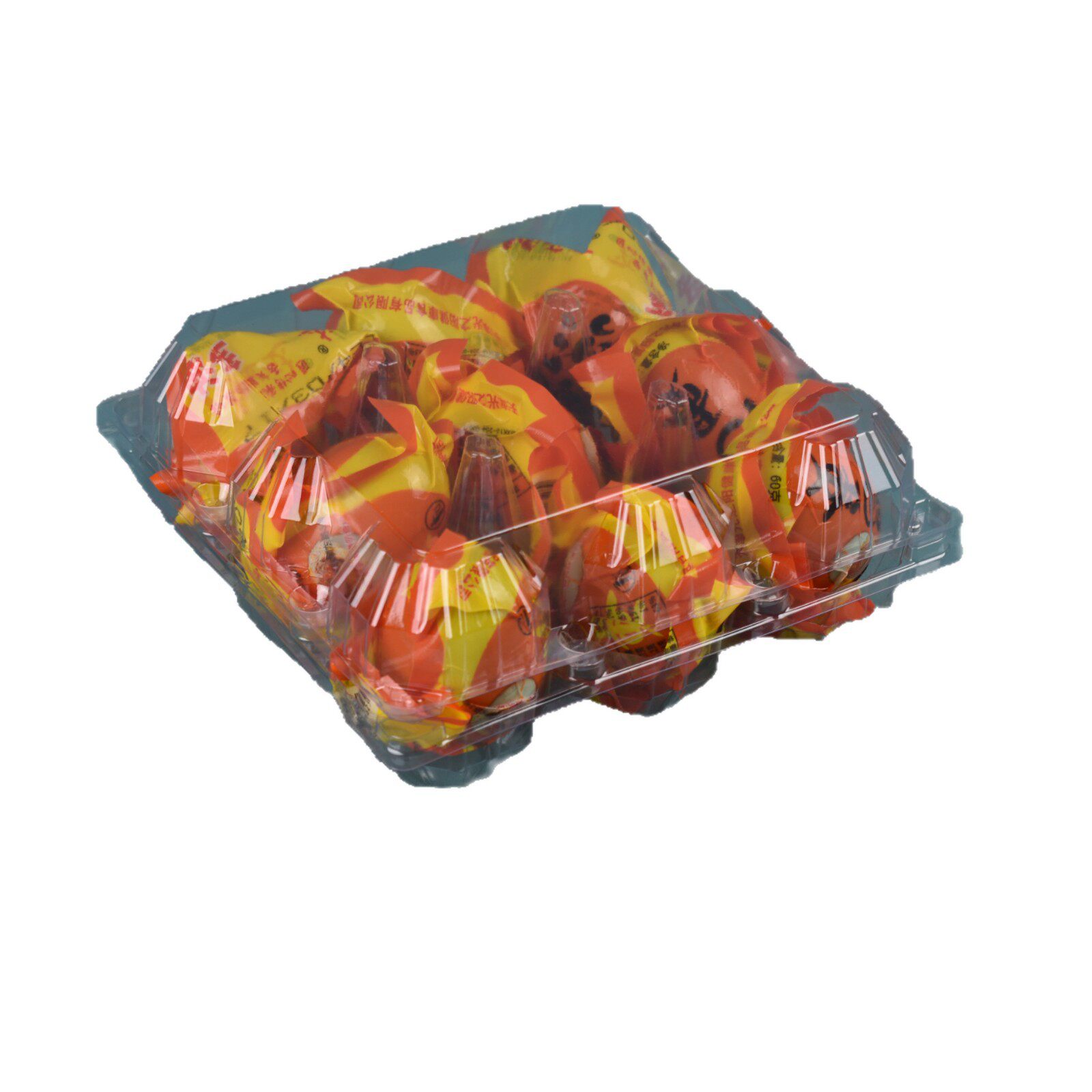 Plastic Duck Egg Tray 9 Pieces Disposable Transparent Vacuum-Packed Sea Duck Egg Packaging Box Salted Baked Egg Wrapped in Mud Preserved Egg Wholesale