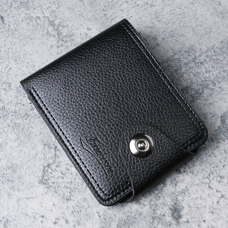 Factory wholesale men's wallet casual youth buckle coin purse multi-functional multi-card male card holder card holder