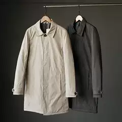 Premium Quality Goods 89 Euros Water-Resistant and Tear-Resistant Autumn/Winter Japanese Style Padded Warm Men's Mid-Length Trench Coat