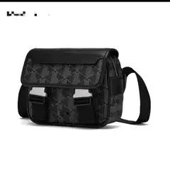 New Motorcycle Men's Cross-Border Trendy Brand European and American Retro Printed Pu Men's Shoulder Bag Casual Fashion Crossbody Bag Horizontal Version
