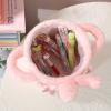Cartoon Plush Household Desktop Storage Basket Dormitory Storage Box Cosmetic Storage Box Portable Sundries Storage Box
