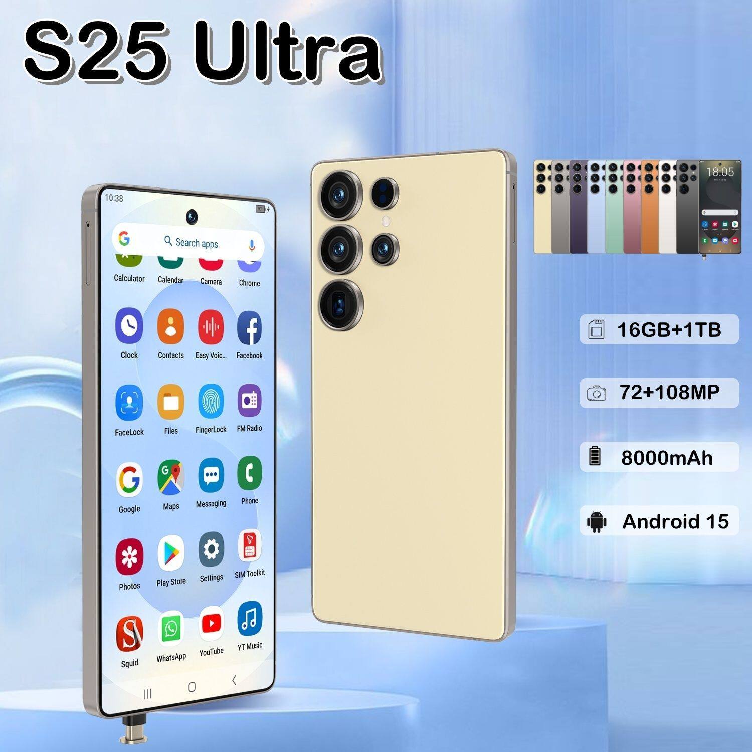 跨境手机热卖S25 Ultra 7.3大屏4+64真4G网络 跨境专供