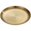 [Factory direct sales] Korean stainless steel thickened disc Golden barbecue plate fruit cake plate barbecue plate