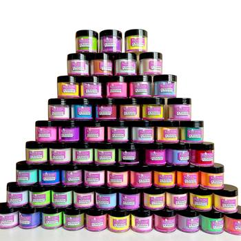 Manufacturers nail accessories products nail three-color crystal powder carved glitter crystal liquid set 120 colors optional