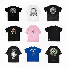 26 New Summer Trendy Brand Short-Sleeved European and American Street Style Short-Sleeved T-Shirt Series for Men and Women