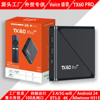 Tx60 Pro Cross-Border Exclusive for Android Tv Set-Top Box Quanzhi H313 Export Tv Box5G Network Player