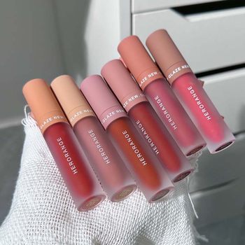 Herorange~Velvet Lip Glaze Matte Matte Whitening Lipstick Mud Waterproof Long-Lasting Not Easy to Stick Affordable Lip Gloss