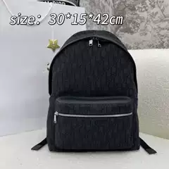 New Classic Embroidered Leather Backpack with a Premium Feel, Suitable for Commuting and Business, Versatile and Casual