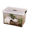 Tortoise Feeding Tank Extra Large Household Plastic Tortoise Tank with Basking Table and Climbing Table Ecological Cover Anti-escape Landscape Making