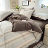 Pure Cotton Washed Cotton Bed Four-Piece Set Simple Stripesd Bedding Pure Cotton 100 Quilt Cover Bed Sheets Three-Piece Bedding Set
