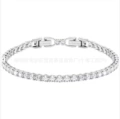 Hidden clasp, full diamond, white gold and white diamond bracelet