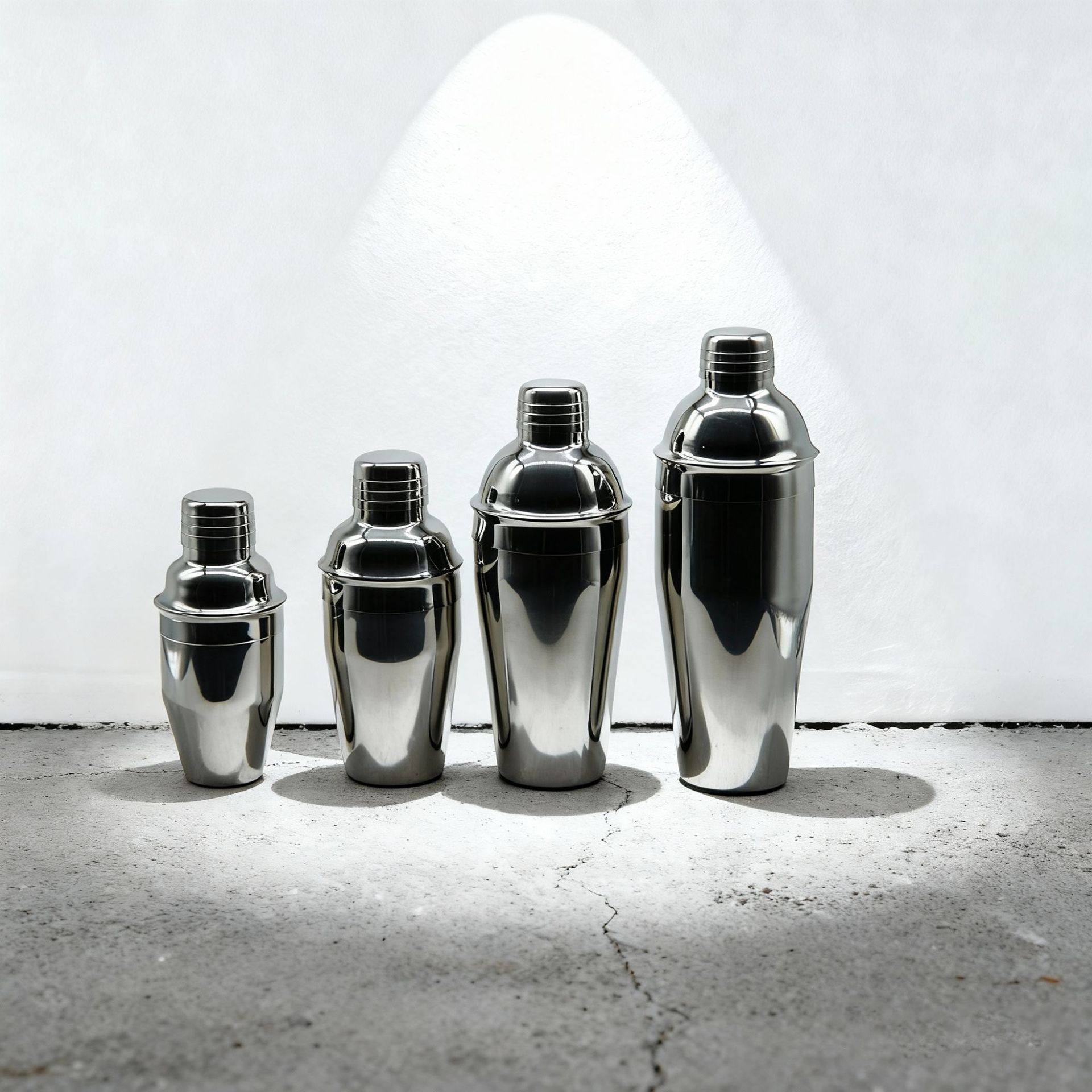 Amazon Stainless Steel Cocktail Shaker Set 6-Piece Cocktail Mixing Tools Shaker Cup Cocktail Glass