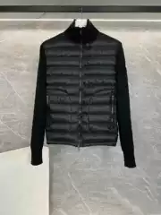 European Hot-Selling m Mengjia Embroidered Knit Patchwork Casual Fleece Men's Warm Stylish Slim-Fit Hooded Jacket