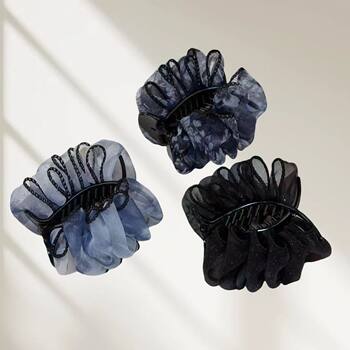 2025 New Mesh with Diamond Elegant Versatile Bun Hairpin Cloud Fairy Style Korean High Ponytail Hairpin