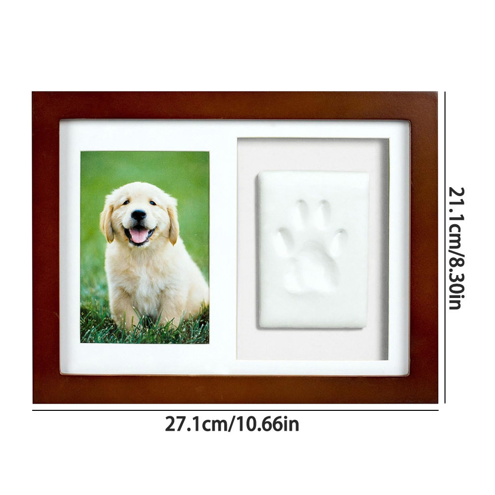 Cross-Border Paw Print Photo Frame DIY Souvenir Wooden Ornament Gift for Cats and Dogs Pet Memorial Picture Frame