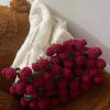 Bouquet Blanket Finished Material Package Wool DIY Flower Blanket Crocheted Wool Crocheted Flower Homemade Rose Blanket