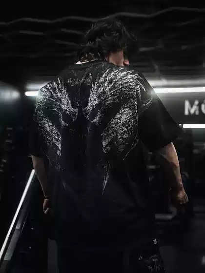 2026 Summer New Style Bd American Dark Gothic Style Trendy Loose Fitness Short-Sleeved Men's T-Shirt