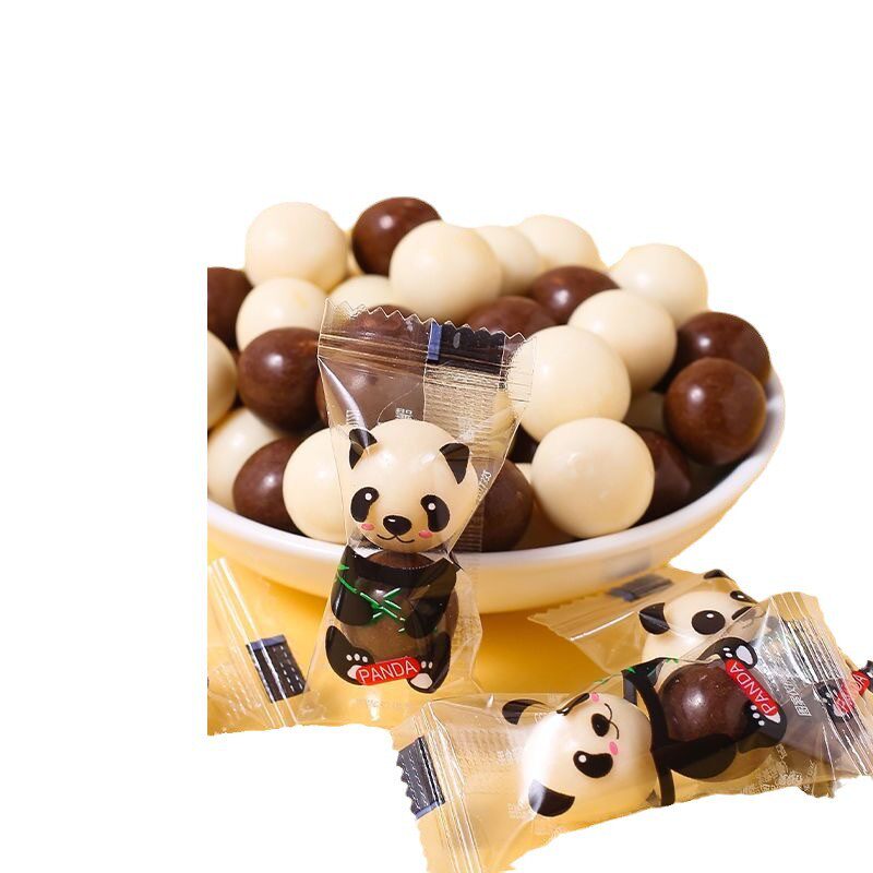 Panda Mai Li Su Small Snack Sandwich Chocolate Bean Year Goods Children's Bulk Candy Fruit (Cocoa Butter Subcacao Butter)