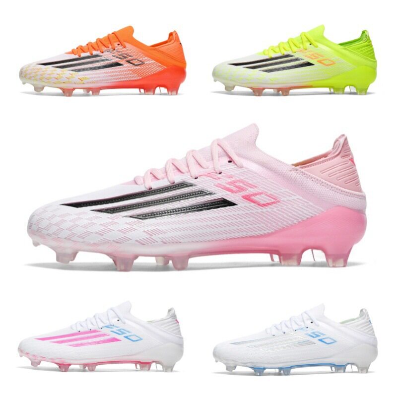 Giày bóng đá Yamal F50+ buộc dây đinh dài AG đinh dăm TF tập luyện — T46-1 đinh dài màu vàng huỳnh quang, T46-1 đinh dài trắng mai đỏ, T46-1 đinh dài màu cam đỏ, T46-1 móng dài màu hồng