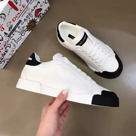 D&G Spring and Summer Boys' Round-Toe Red Sneakers Daily Front Lace-Up Low-Top Flat Heels Ready-Made Shoes Men's Sports