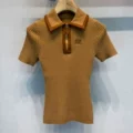 Collar short sleeve sweater