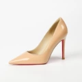 Nude with apricot lining and red sole 10cm (Full Coverage)