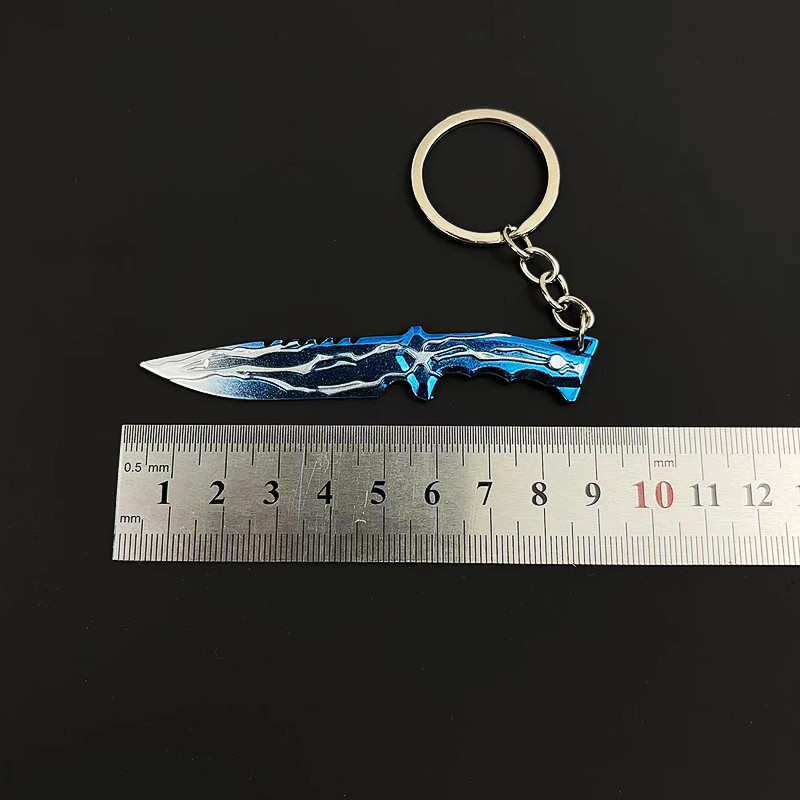 Vallorant's Penalty Knife Weapon Model Fearless Contract Metal Keychain Pendant Craft Pendant