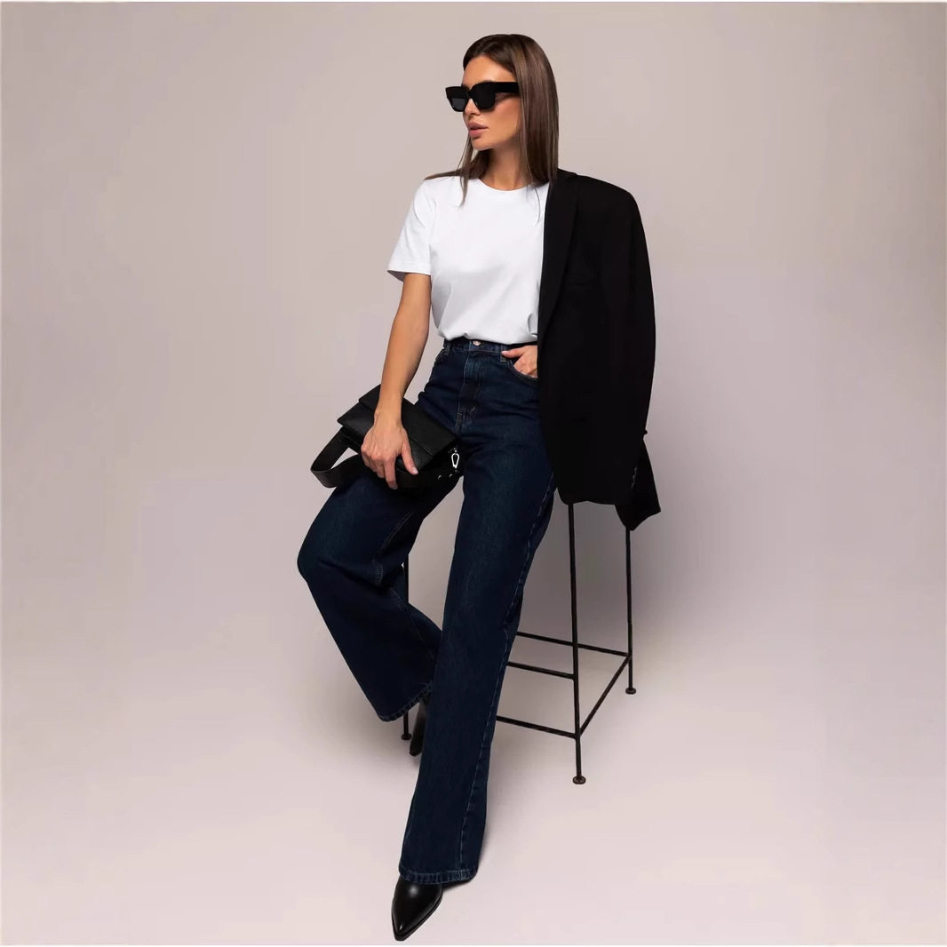 Womens Basic Solid Color T Shirt Slim Fit Short Sleeve Comfortable Fabric Casual Spring Summer Wear Wholesale