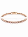 Hidden clasp rose gold pink diamond bracelet