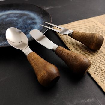 Vertical Imitation Wooden Handle Butter Jam Butter Knife Spoon Spread Cheese Spread Bread Cheese Cream Knife and Fork Tableware