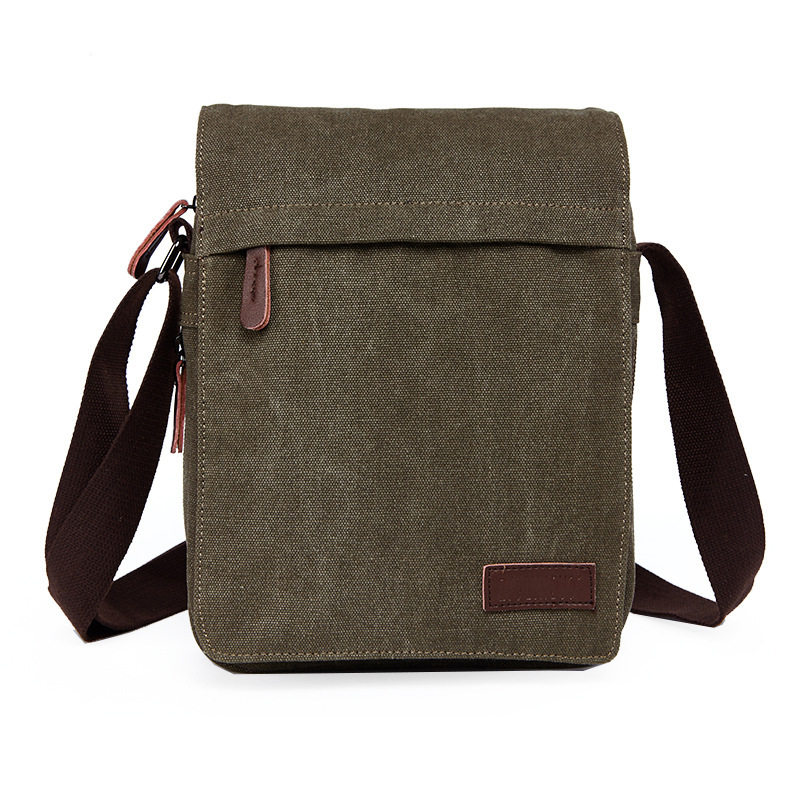 หนึ่งไหล่กระเป๋าผ้าใบCrossbodyผู้ชายแฟชั่นใหม่แบบพกพาคอมพิวเ...