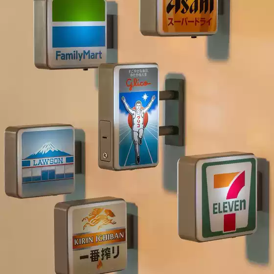 Glico Running Man Billboard Sign - Dotonbori Japan Fuji Mountain Kawaguchiko Lawson Store Advertisement Light Sign Check-in Fridge Magnet Sticker